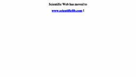 What Scientific-web.com website looked like in 2013 (10 years ago)