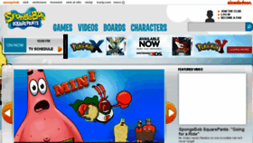 What Spongebob.nick.com website looked like in 2013 (10 years ago)