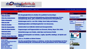 What Shoppingforkids.de website looked like in 2011 (13 years ago)