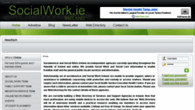 What Socialwork.ie website looked like in 2013 (10 years ago)