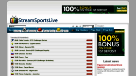 What Streamsportslive.com website looked like in 2013 (10 years ago)