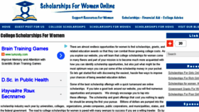 What Scholarshipsforwomenonline.com website looked like in 2013 (10 years ago)