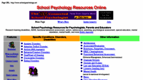 What Schoolpsychology.net website looked like in 2013 (10 years ago)