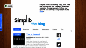 What Simpliblog.org website looked like in 2013 (10 years ago)