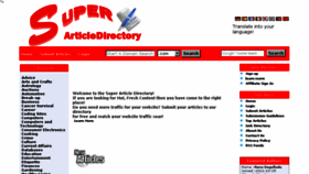 What Superarticledirectory.com website looked like in 2013 (11 years ago)