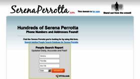 What Serenaperrotta.com website looked like in 2014 (10 years ago)