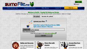 What Sumofile.me website looked like in 2014 (10 years ago)