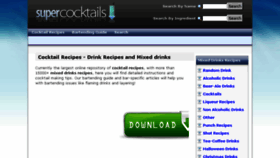 What Supercocktails.com website looked like in 2014 (10 years ago)