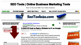 What Seotools4u.com website looked like in 2014 (10 years ago)