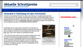 What Schrottpreise.eu website looked like in 2014 (10 years ago)