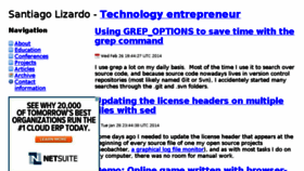 What Santiagolizardo.com website looked like in 2014 (10 years ago)