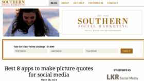 What Southernsocialmarketing.com website looked like in 2014 (10 years ago)