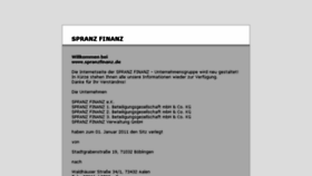 What Spranzfinanz.de website looked like in 2014 (10 years ago)