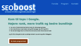 What Seoboost.dk website looked like in 2014 (10 years ago)