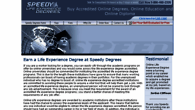 What Speedydegrees.com website looked like in 2014 (10 years ago)