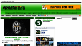 What Sportmenu.net website looked like in 2014 (10 years ago)
