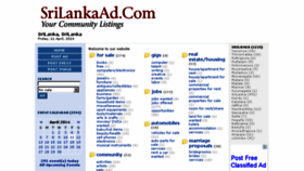 What Srilankaad.com website looked like in 2014 (10 years ago)