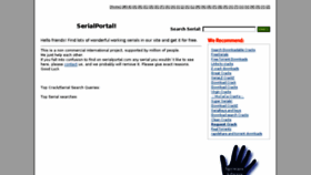 What Serialportal.com website looked like in 2014 (10 years ago)