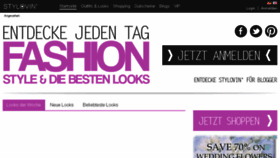 What Stylovin.com website looked like in 2014 (10 years ago)