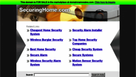 What Securinghome.com website looked like in 2014 (10 years ago)