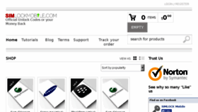 What Simlockmobile.com website looked like in 2014 (11 years ago)