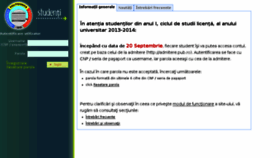 What Studenti.pub.ro website looked like in 2014 (9 years ago)