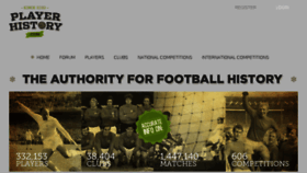 What Soccerdatabase.eu website looked like in 2014 (9 years ago)