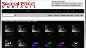 What Specialeffectcontacts.com website looked like in 2014 (9 years ago)