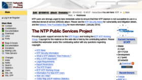 What Support.ntp.org website looked like in 2014 (9 years ago)
