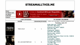 What Streamallthis.me website looked like in 2014 (9 years ago)