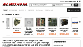What Sgbizness.com website looked like in 2014 (9 years ago)