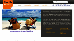 What Shubhholiday.in website looked like in 2014 (9 years ago)