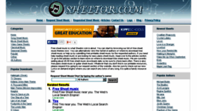 What Sheetor.com website looked like in 2014 (9 years ago)