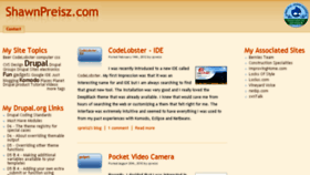 What Shawnpreisz.com website looked like in 2014 (9 years ago)