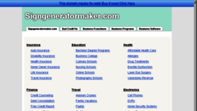 What Signgeneratormaker.com website looked like in 2014 (9 years ago)