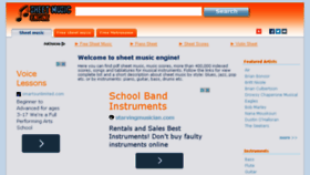 What Sheetmusicengine.com website looked like in 2014 (9 years ago)