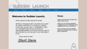 What Suddenlaunch.com website looked like in 2014 (9 years ago)