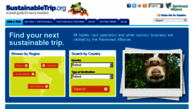 What Sustainabletrip.org website looked like in 2014 (9 years ago)