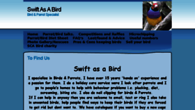 What Swiftasabird.com website looked like in 2014 (9 years ago)