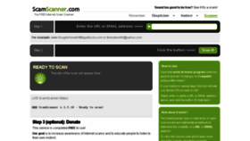 What Scamscanner.com website looked like in 2014 (9 years ago)