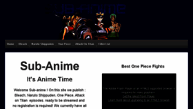 What Sub-anime.com website looked like in 2014 (9 years ago)