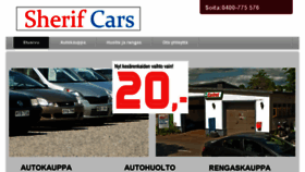 What Sherifcars.fi website looked like in 2014 (9 years ago)