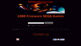 What Segabandonware.com website looked like in 2014 (9 years ago)