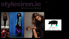 What Stylesiren.ie website looked like in 2014 (9 years ago)
