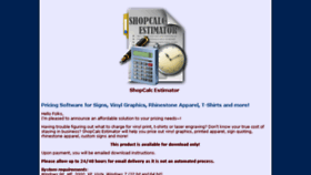 What Shopcalcestimator.info website looked like in 2014 (9 years ago)