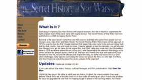 What Secrethistoryofstarwars.com website looked like in 2014 (9 years ago)