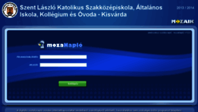 What Szentlaszlo.mozanaplo.hu website looked like in 2014 (9 years ago)