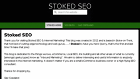 What Stokedseo.co.uk website looked like in 2014 (9 years ago)