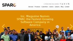 What Sparcedge.com website looked like in 2014 (9 years ago)