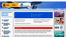 What Sede.seguridadaerea.gob.es website looked like in 2014 (9 years ago)
